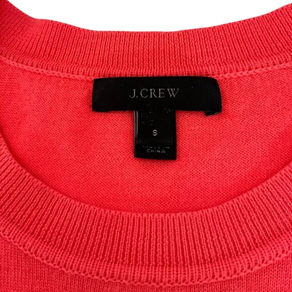 Vintage J.Crew 100% Merino Wool Oversized Sweater Coral Size Small 3/4 sleeve - Picture 9 of 10